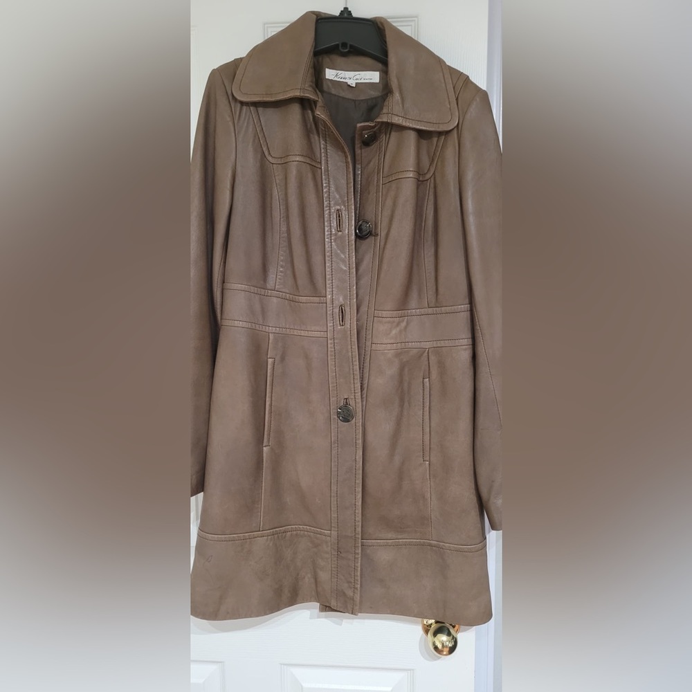 Kenneth Cole Genuine Leather Jacket Coat M